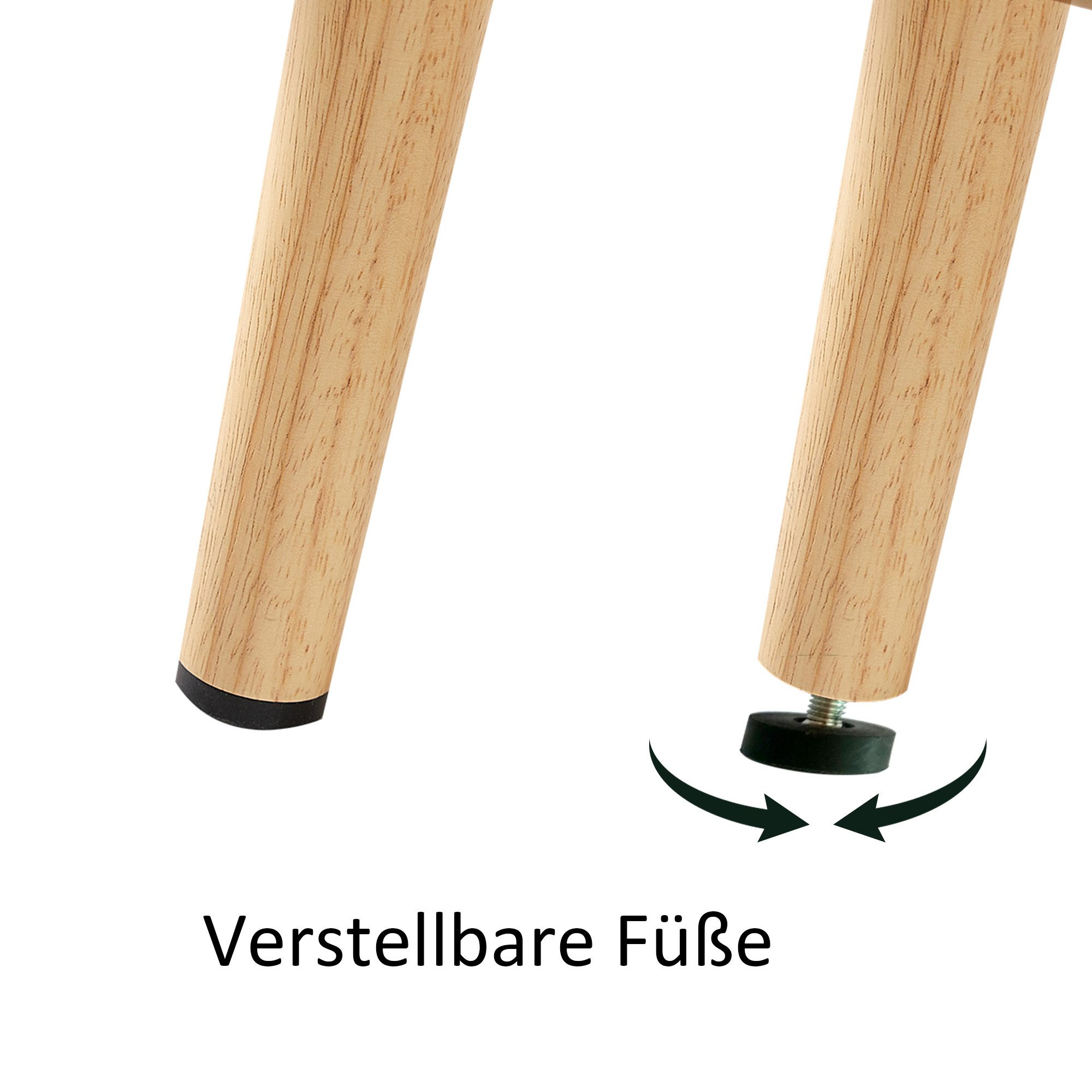 MODFU Couchtisch mit Schiebetüren–Korbgeflochtener Wohnzimmertisch mit Massivholzbeinen (Kaffeetisch H40/B1050/T55 cm), Sofatisch Beistelltisch