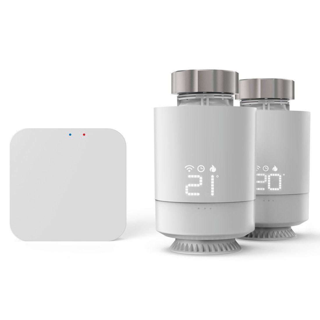 Heizkörperthermostat 2x smartes Heizkörperthermostat + Hub (komp. mit Alexa, Google, Siri)