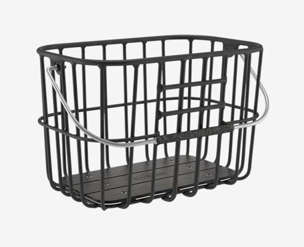BROOKS ENGLAND Fahrradkorb BROOKS Hoxton Basket Black - eleganter Fahrradkorb 25 Liter aus Alumin