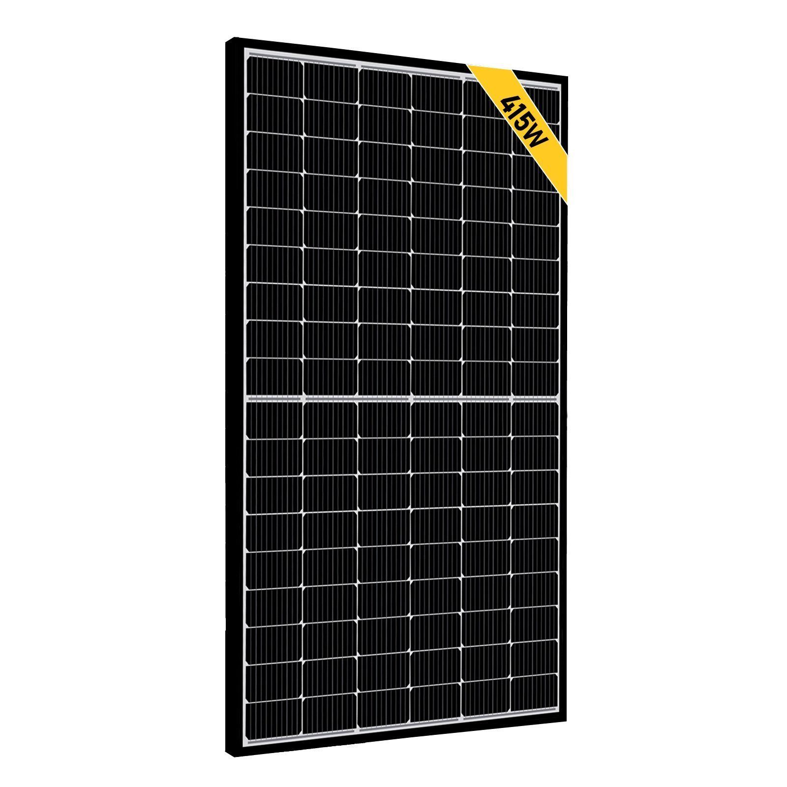 Stegpearl Solaranlage für Balkonkraftwerk Rahmen x PV-Solarmodul Photovoltaik 415W 4 Schwarz