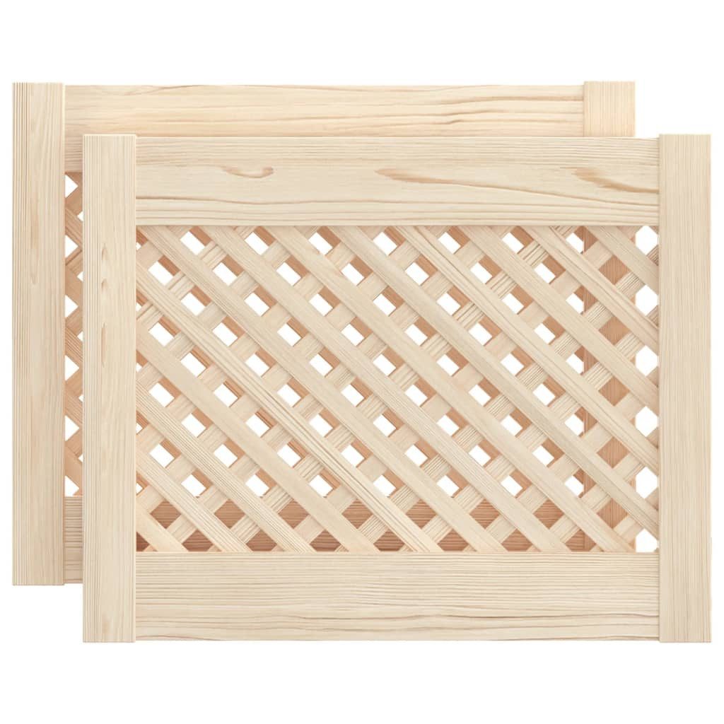 furnicato Schranktür Schranktüren aus massivem Kiefernholz mit Gitterdesign 49,5x39,5 cm (2 St), Luftdurchlässige Möbeltüren für Schränke zur Vermeidung von Schimmel