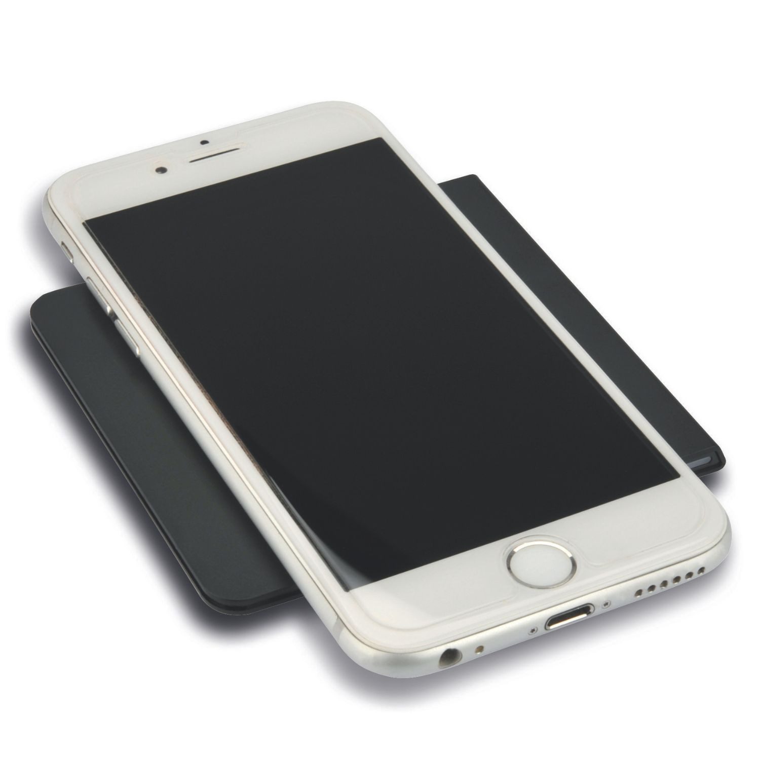 Cartrend Wireless Charger QI Ladegerät Schwarz Smartphone-Ladegerät (Kabellos Induktive Ladestation flache Ladeplatte mit Ladekabel)