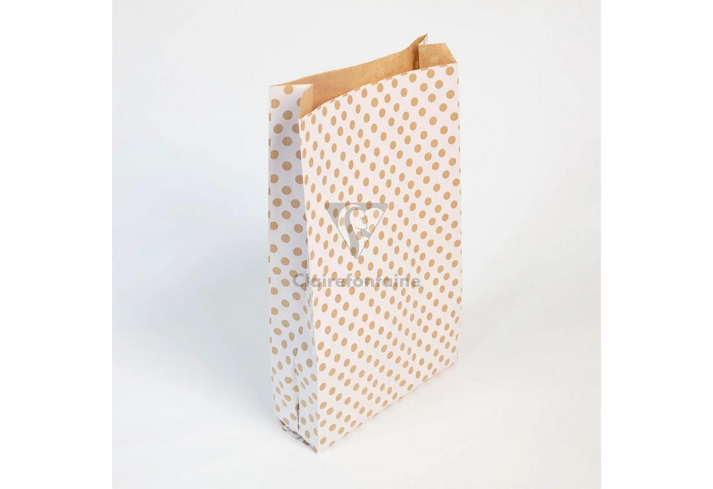 Thumbnail - CLAIREFONTAINE Geschenkpapier Pack. 50 Geschenktüten Kraft 21x37+7cm Punkte, Weiß 394111C, Geschenkpapiere und Verpackun...
