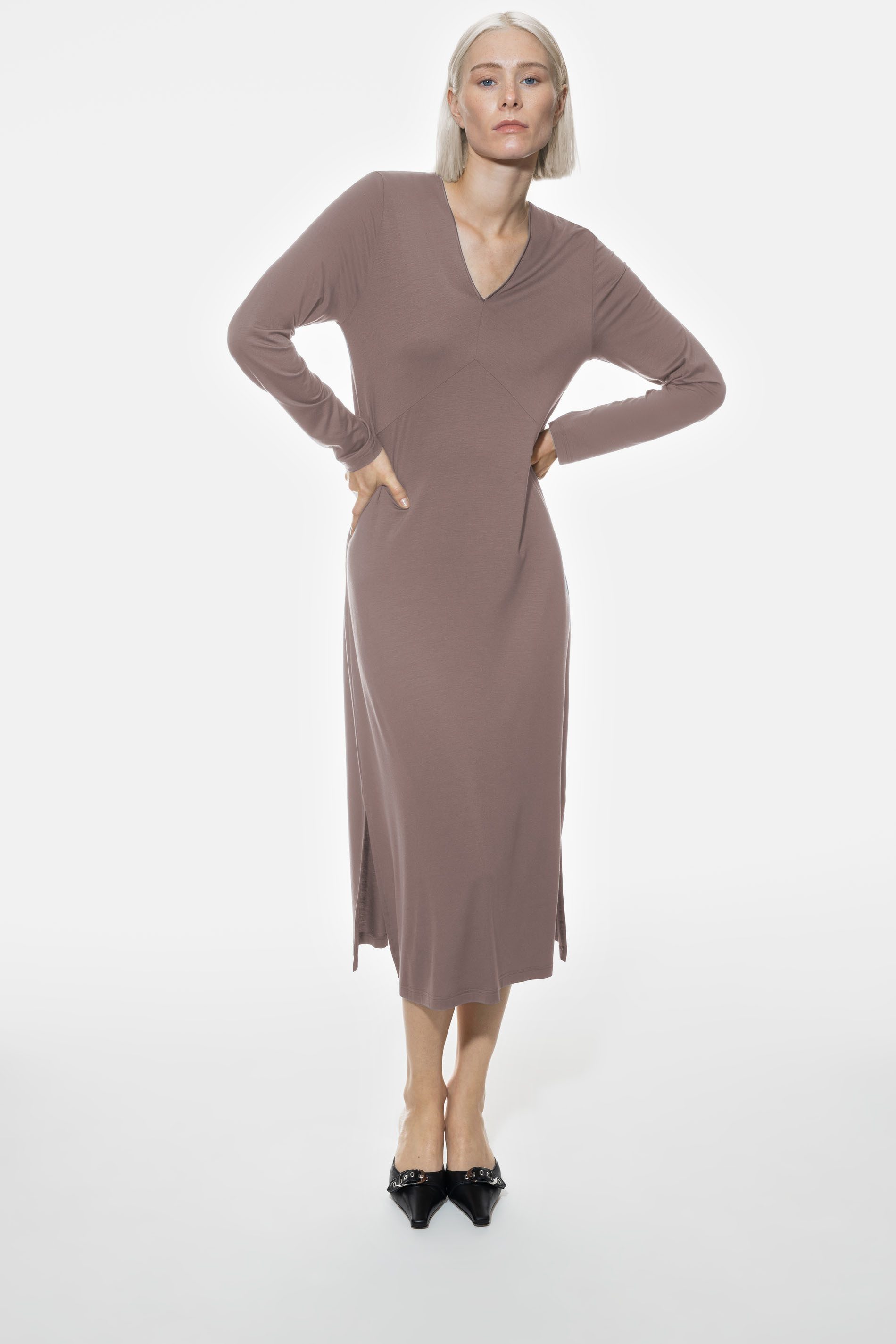 Mey Nachthemd Mey Damen Nachthemd langarm Serie Pure Chic Uni (1-tlg) – Bild 5 von 5
