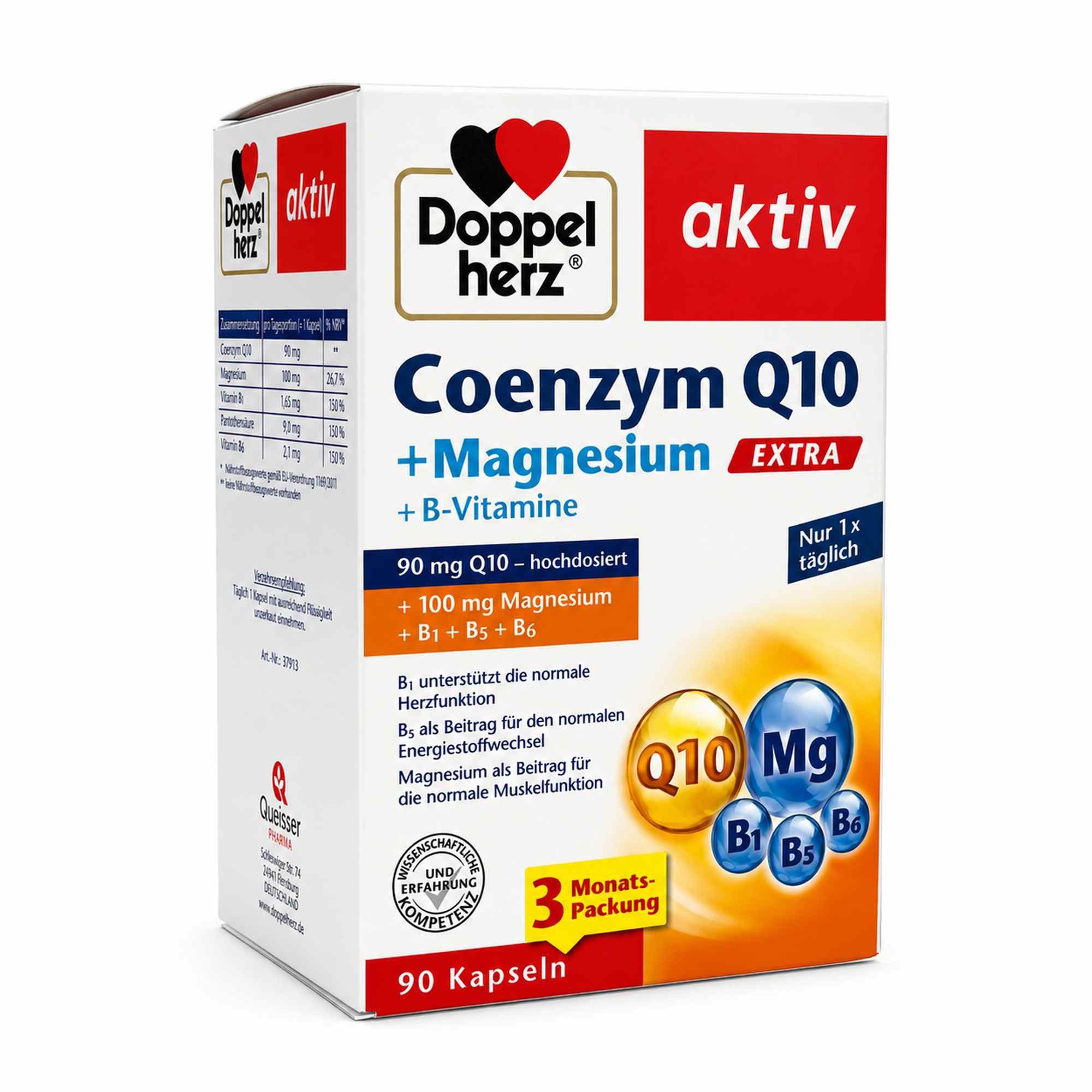 Queisser Pharma GmbH & Co. KG DOPPELHERZ Coenzym Q10 Extra+Magnesium Kapseln Kapseln