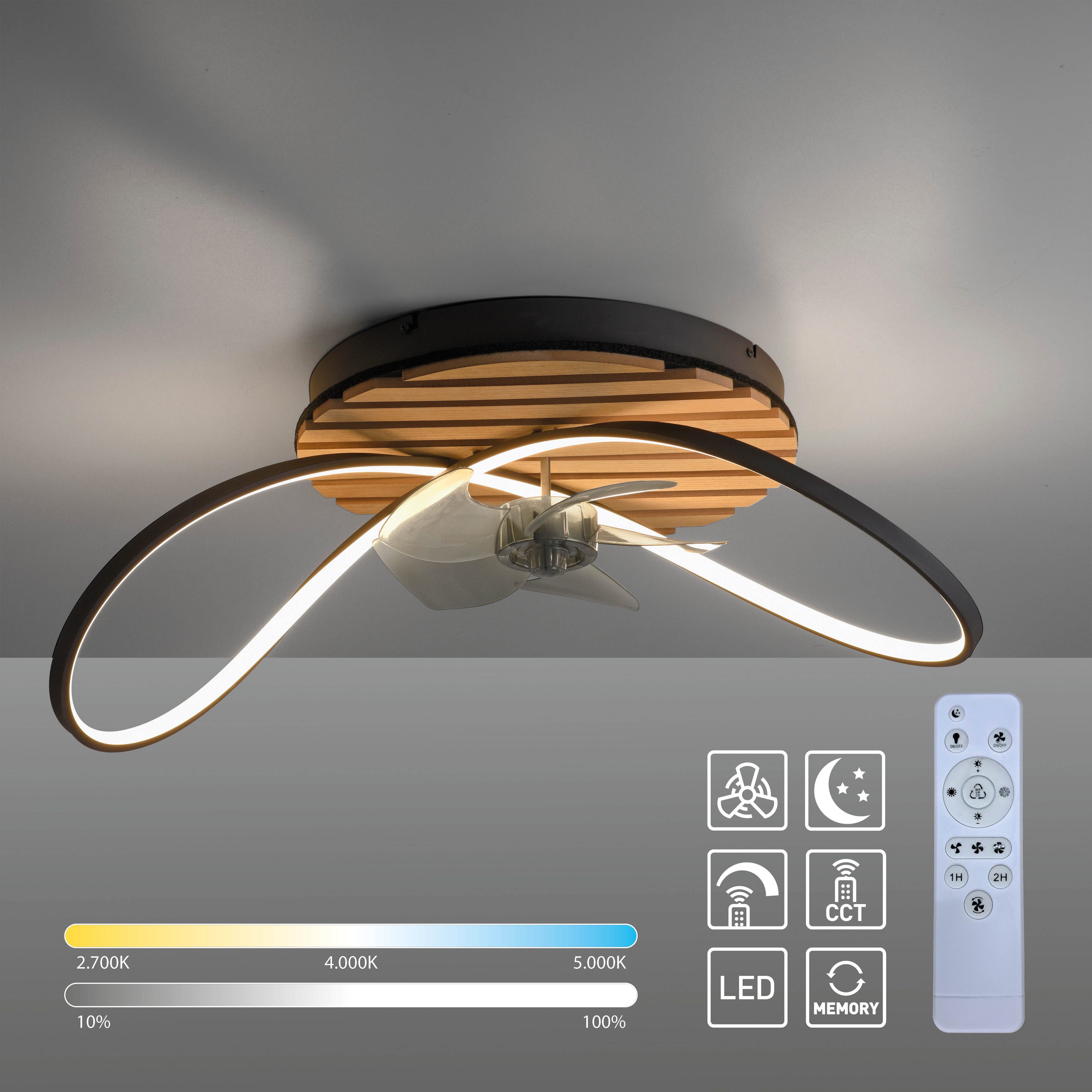 my home Deckenleuchte Unnestad Akustikpaneele, CCT - über Fernbedienung, Di günstig online kaufen