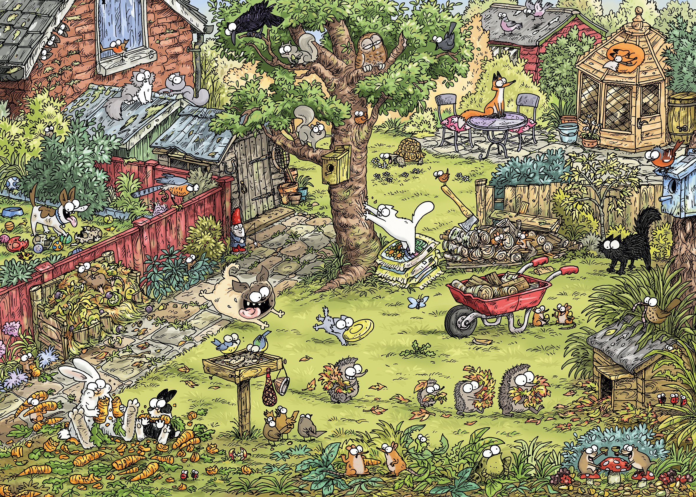 HEYE Puzzle Garden Adventures / Simons Cat, 1000 Puzzleteile, Made in Europe