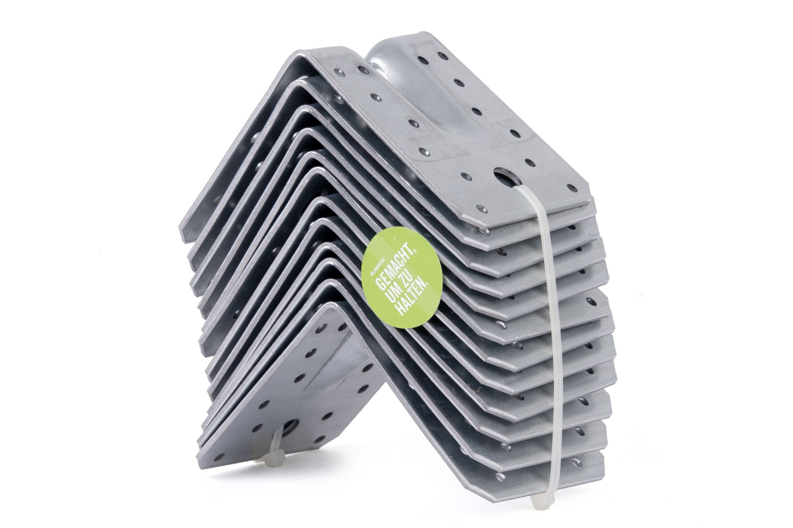 Alberts Winkelverbinder Alberts 330521 Schwerlast-Winkelverbinder mit Sicke, sendzimirverzinkt, Alberts 12xWinkelverbinder Bauwinkel Holzverbinder Sicke Steg Rippe 10