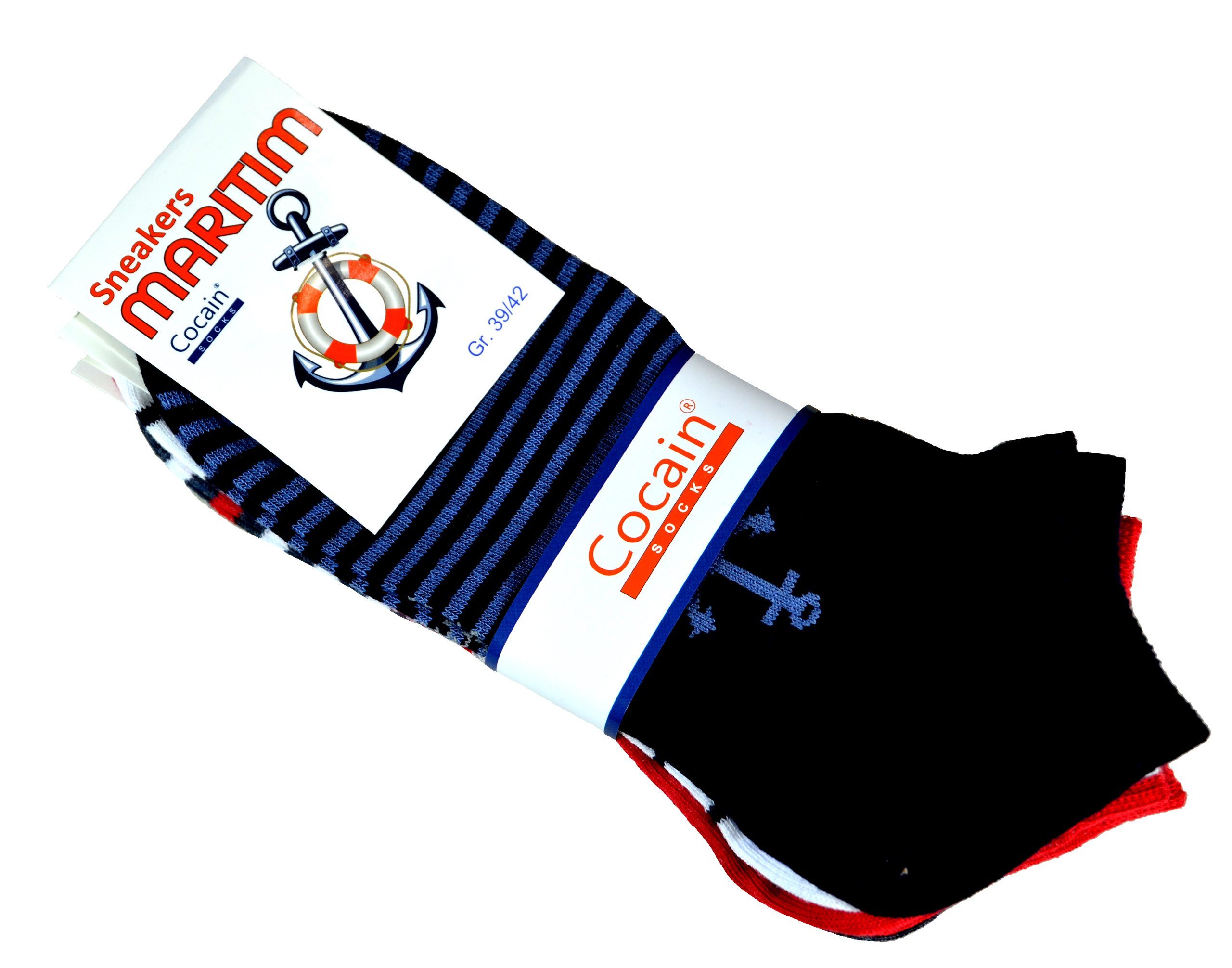 Cocain underwear Sneakersocken Damen Sneaker Socken bunte Füsslinge kurze halbe Söckchen 80 Baumwolle (8-Paar) verschiedene Modelle