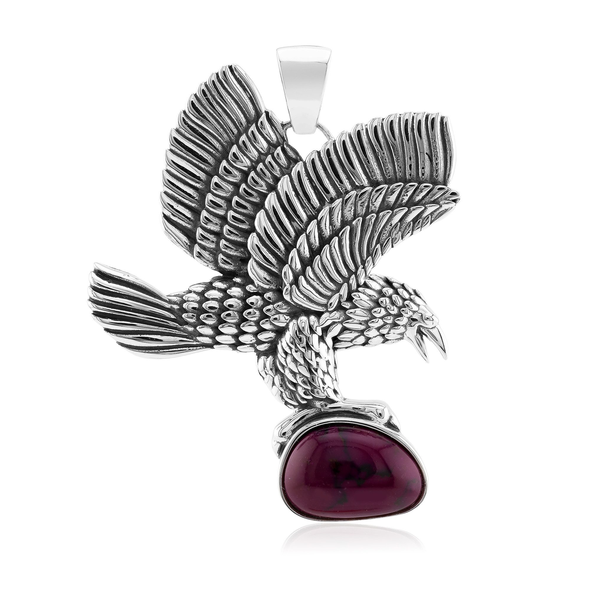 Cavill Kettenanhänger Cavill Sterling Silberanhänger, Kingman Mohave Türkis 3,85 ct, Vogel (1-tlg)