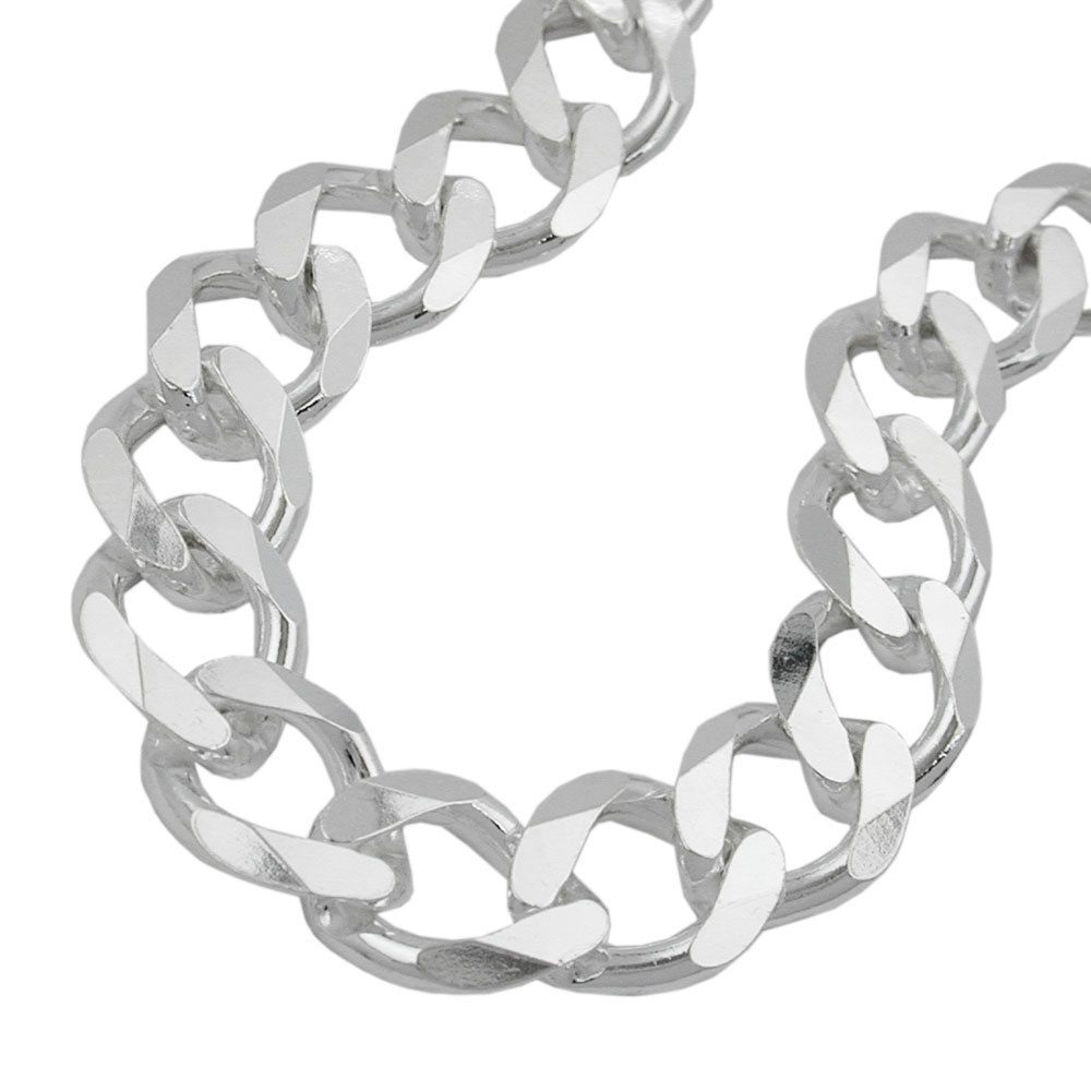 Panzerkette Collier Kette Weitpanzerkette, 925 Silber, 50cm