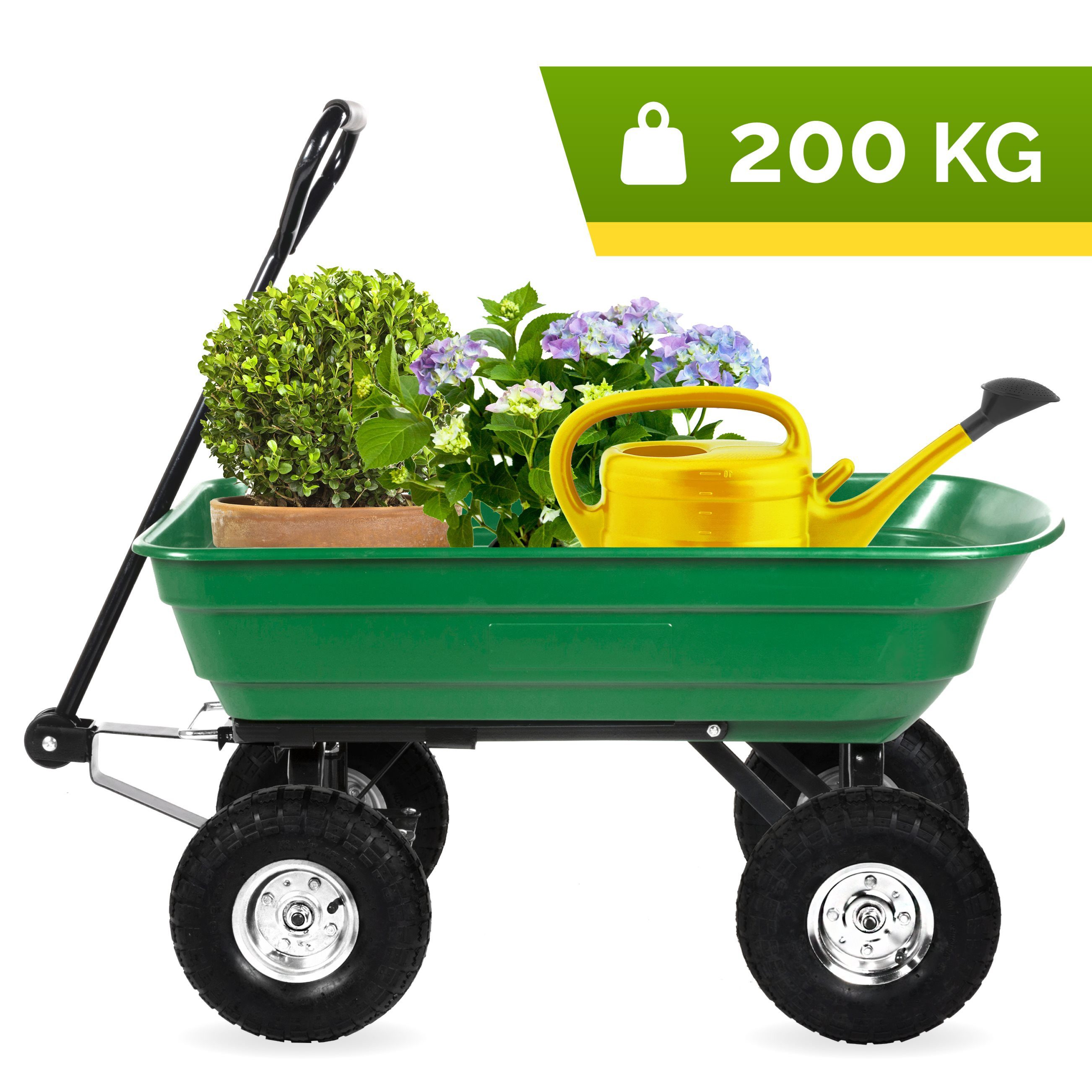 Kinzo Schubkarre Kinzo Gartenwagen 75L 200kg