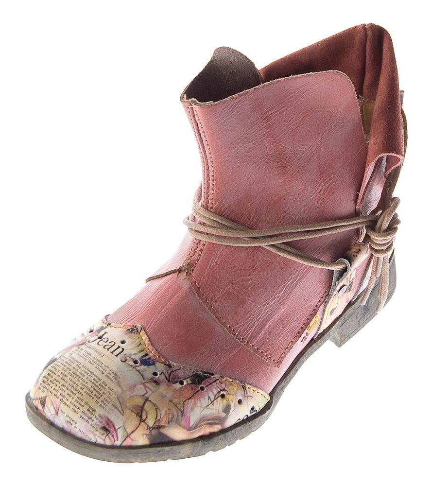 TMA Schlupf Schuhe Leder Stiefeletten TMA 5161 Boots Stiefelette Used Look, günstig online kaufen