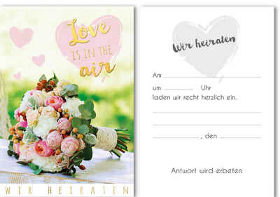 Verlag Dominique Grußkarten Einladung - 5 Einladungskarten im Format 10,5 x 15 cm mit 5 Umschlägen