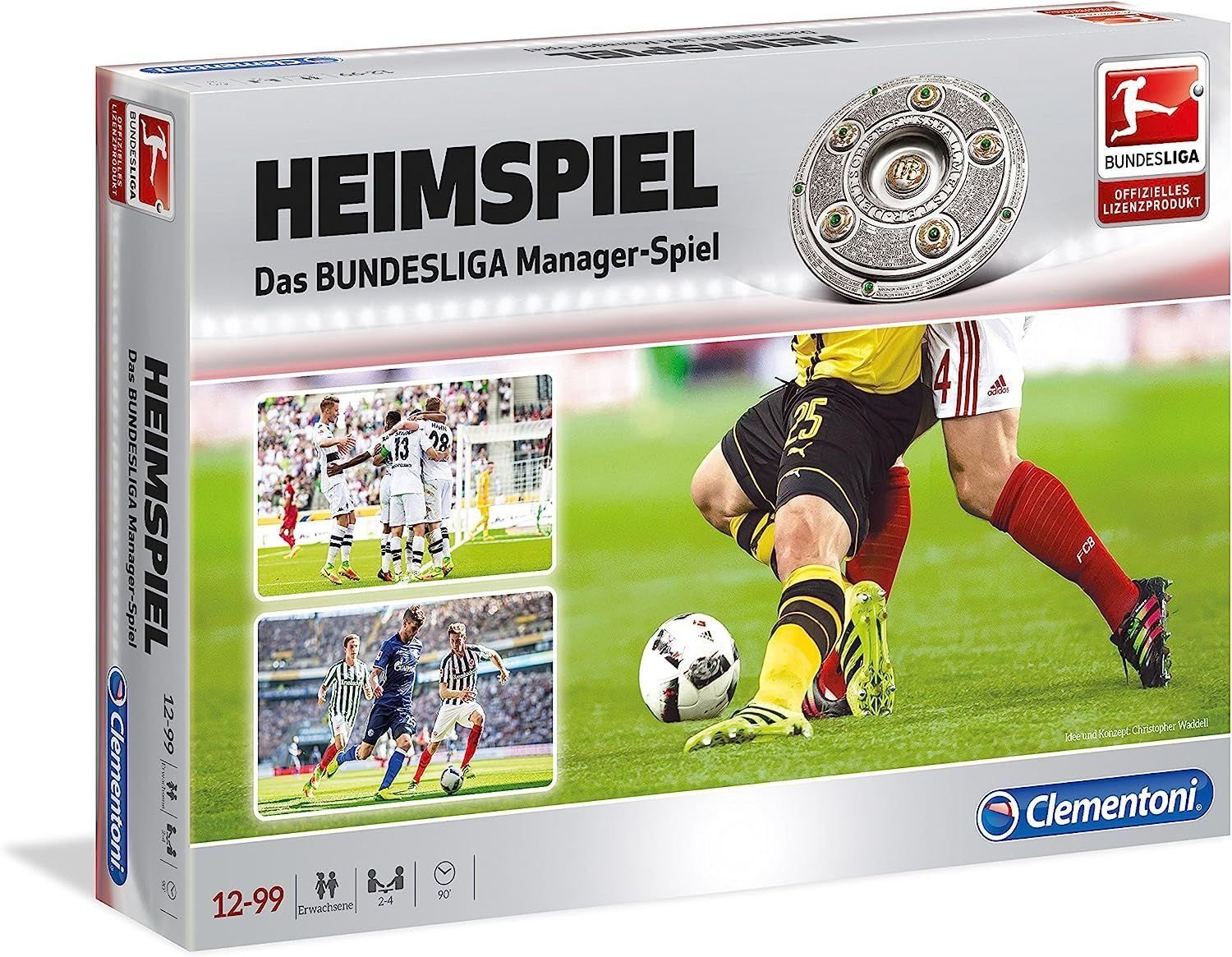 Clementoni® Spiel Heimspiel Bundesliga Manager Spiel, Kartenspiel, Gesellschaftsspiel, Denkspiele, National Soccer Club Brettspiel Fan