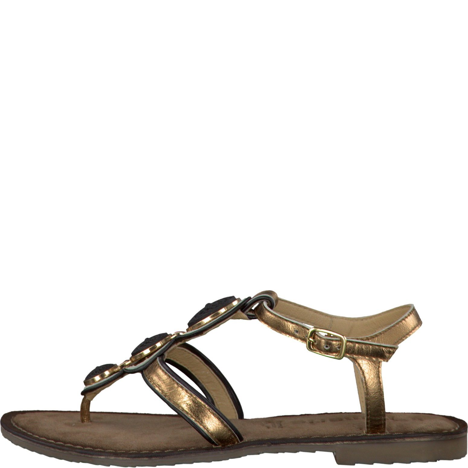 Tamaris Tamaris Damen Zehentrenner Sandale 1-28115-971 old gold metallic Sandale