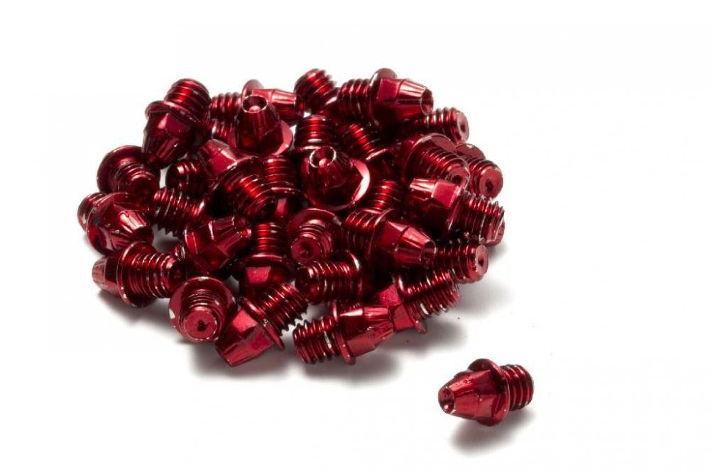 Reverse Fahrradpedale Reverse Pedalzubehör Pins M4+4mm Gesamtlänge 5mm Stahl 24 Stück rot