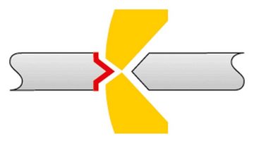 Knipex Seitenschneider, Elektronik ESD 115 mm spitzer flacher Kopf mit kleiner Facette