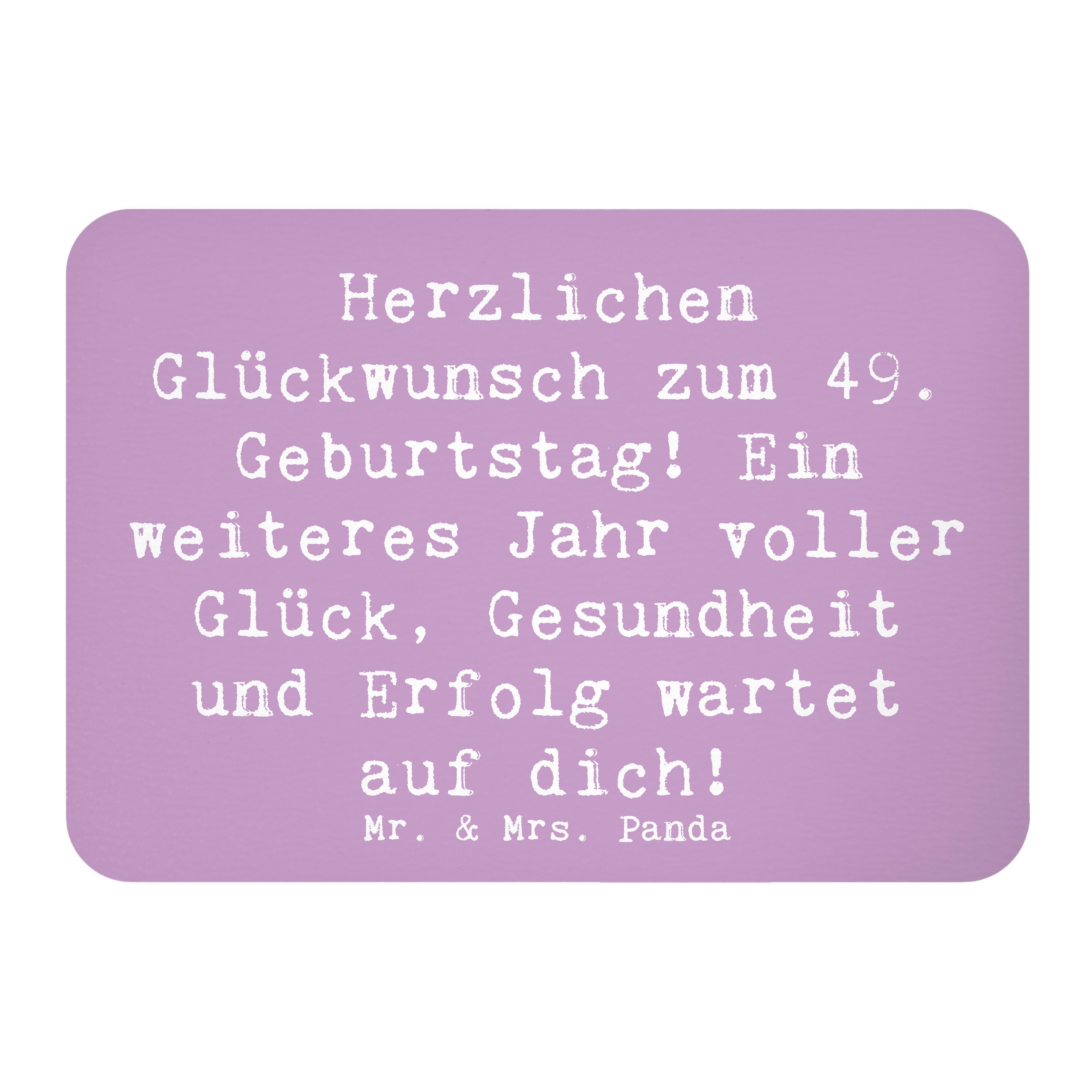 Magnet Spruch 49. Geburtstag - Lavendeltraum - Geschenk, Erfolg, Jubilaeum