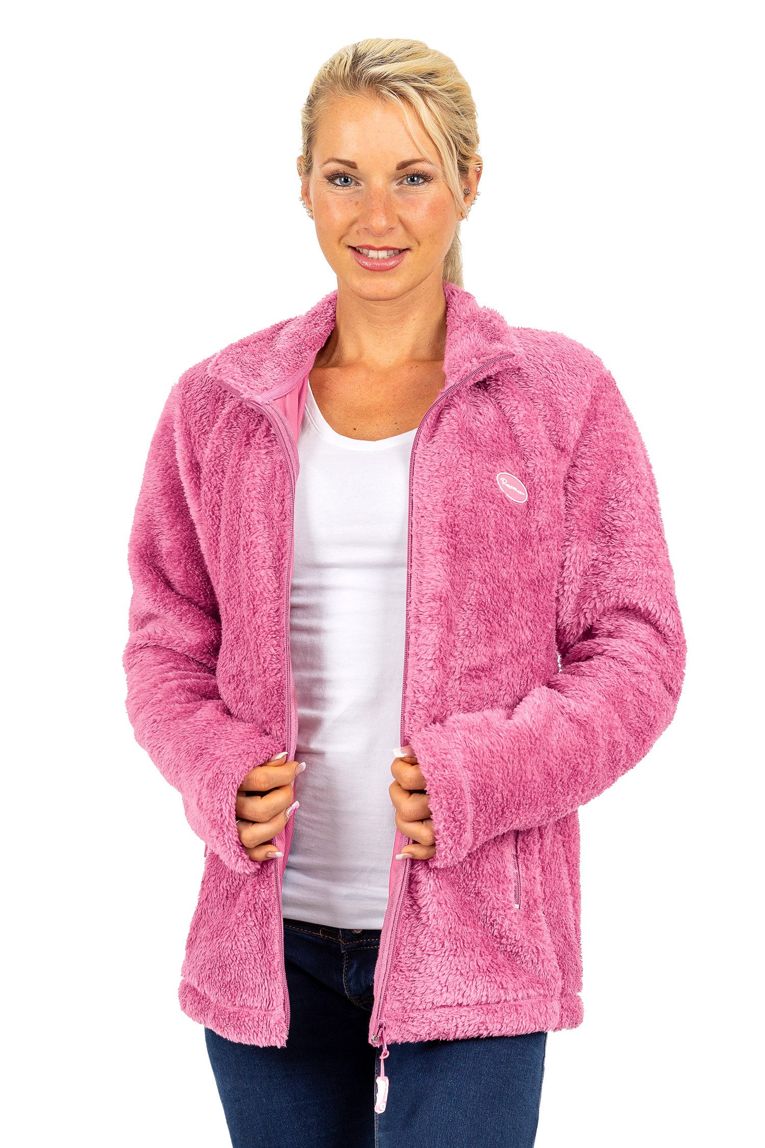 Reichstadt Fleecejacke Damen Regular Fit Flauschige Jacke Kuschelige 22RSW0 günstig online kaufen