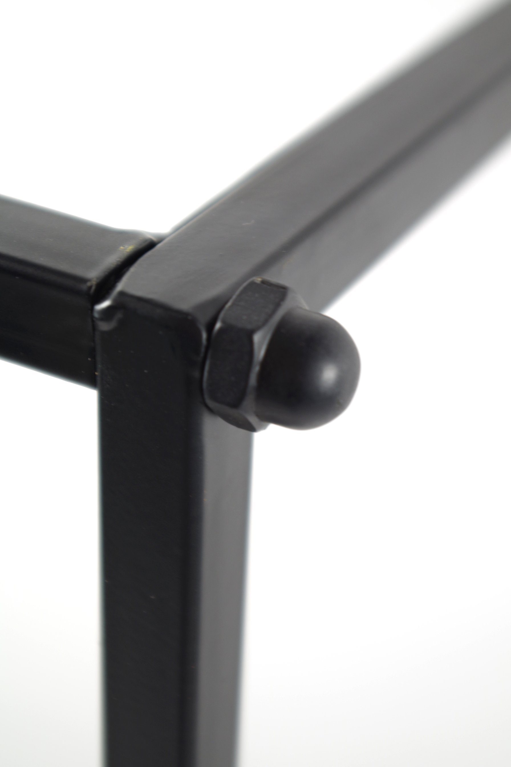 Kobolo Kaminholzregal Brennholzregal Holzaufbewahrung Kaminholz Ofenzubehör Feuerholzablage, BxTxH:33x33x115 cm, (Stück, Stück), 115 cm hoch - schwarz lackiertes Metall