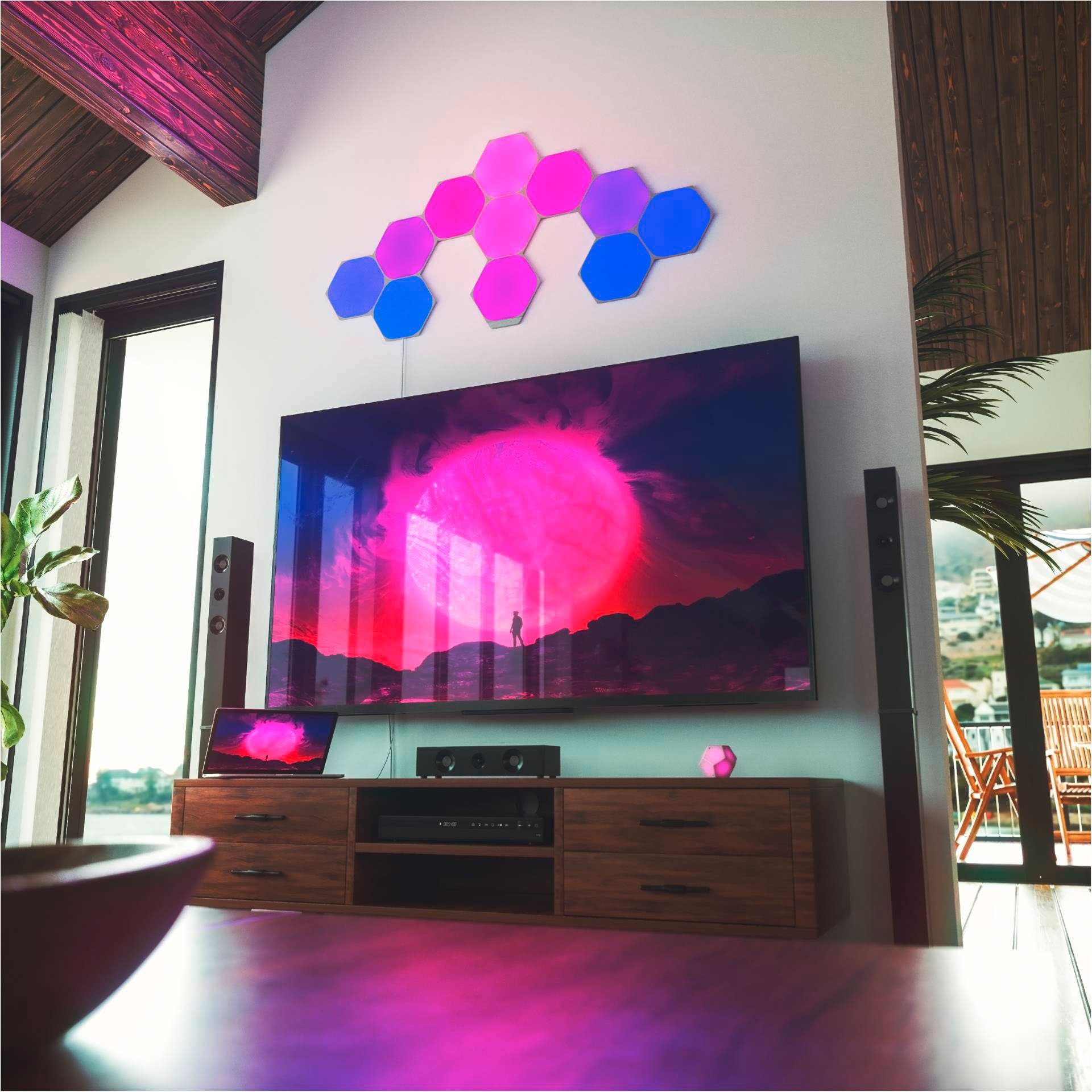 nanoleaf LED Panel Shapes fest LED Farbwechsler integriert, Hexagons, Dimmfunktion