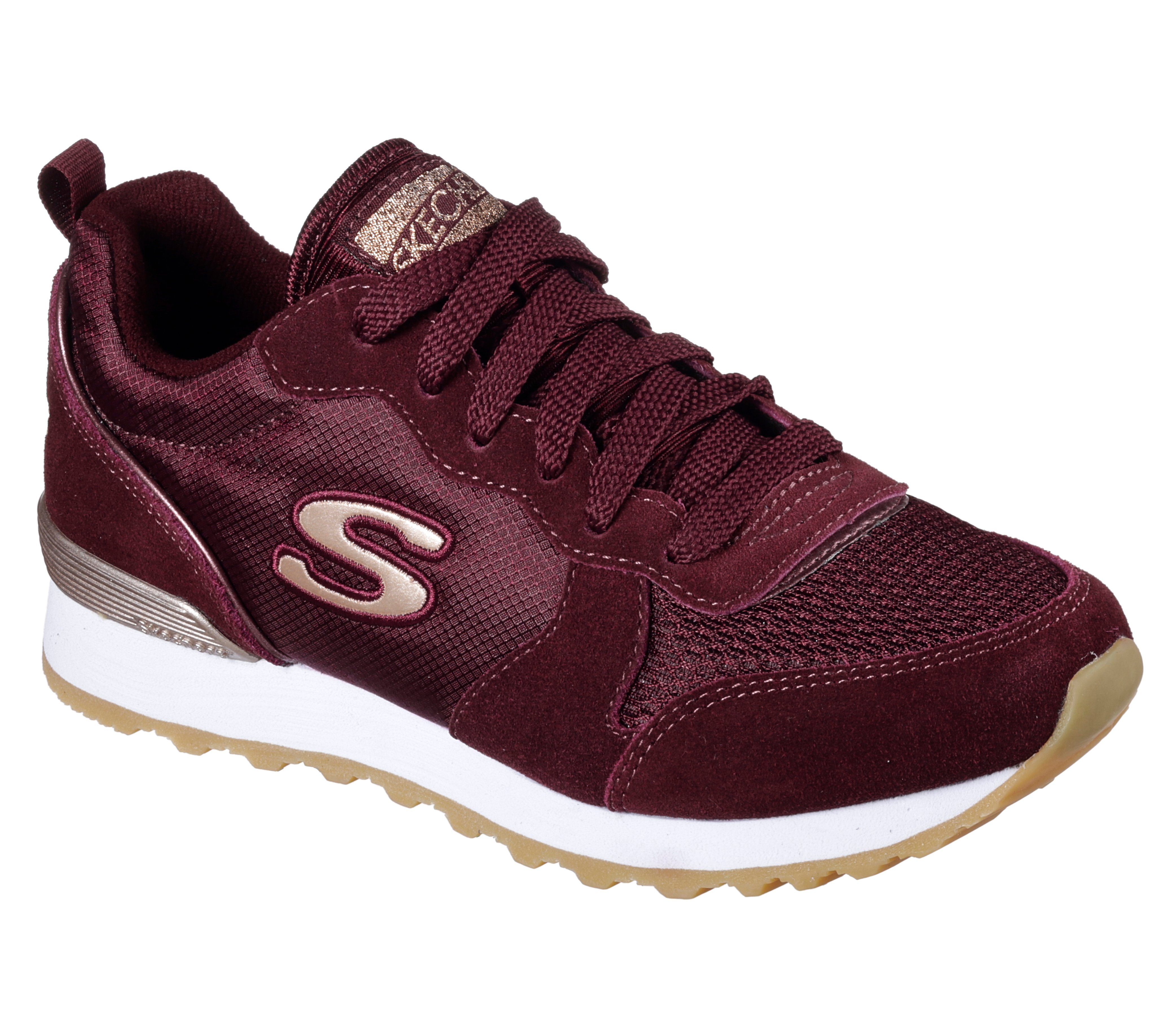 Skechers OG 85 - GOLDN GURL Sneaker mit komfortabler Air-Cooled Memory Foam Ausstattung weinrot