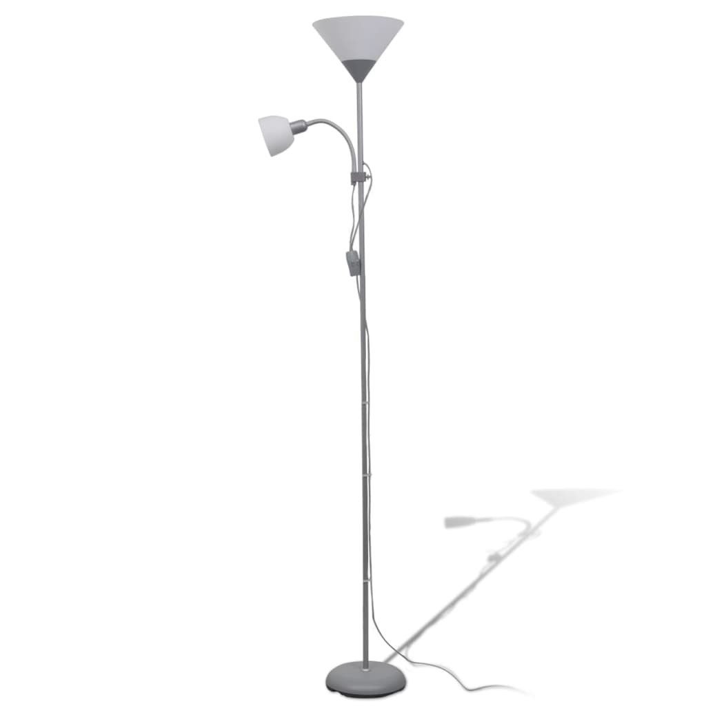 vidaXL Deckenleuchte Stehlampe Grau günstig online kaufen