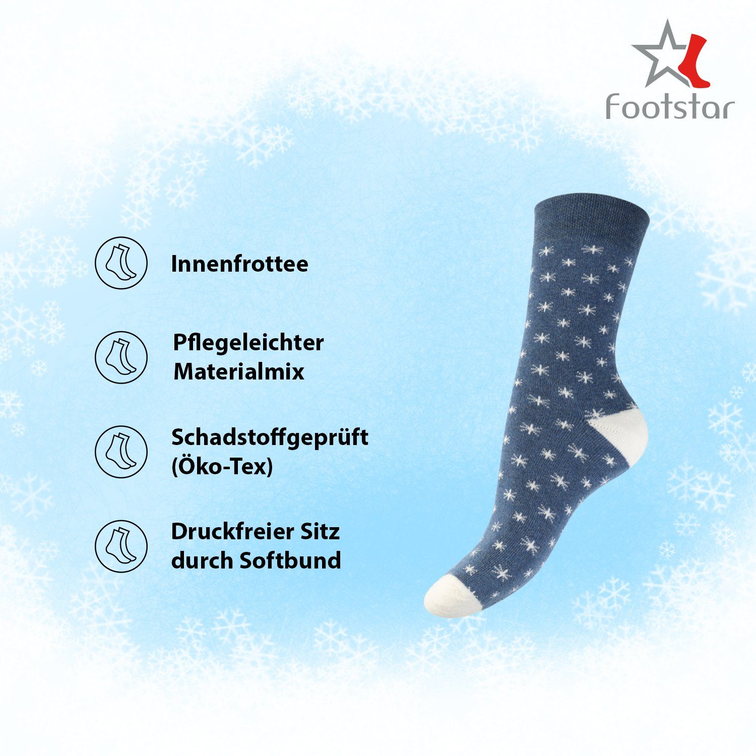 Footstar Thermosocken Damen Wintersocken (6 Paar) Warme Vollfrottee Thermo günstig online kaufen