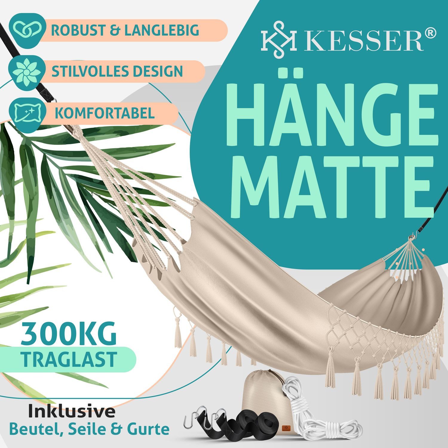 KESSER Hängematte, Hängematte 320 x 150 cm max. Belastbarkeit 300kg günstig online kaufen