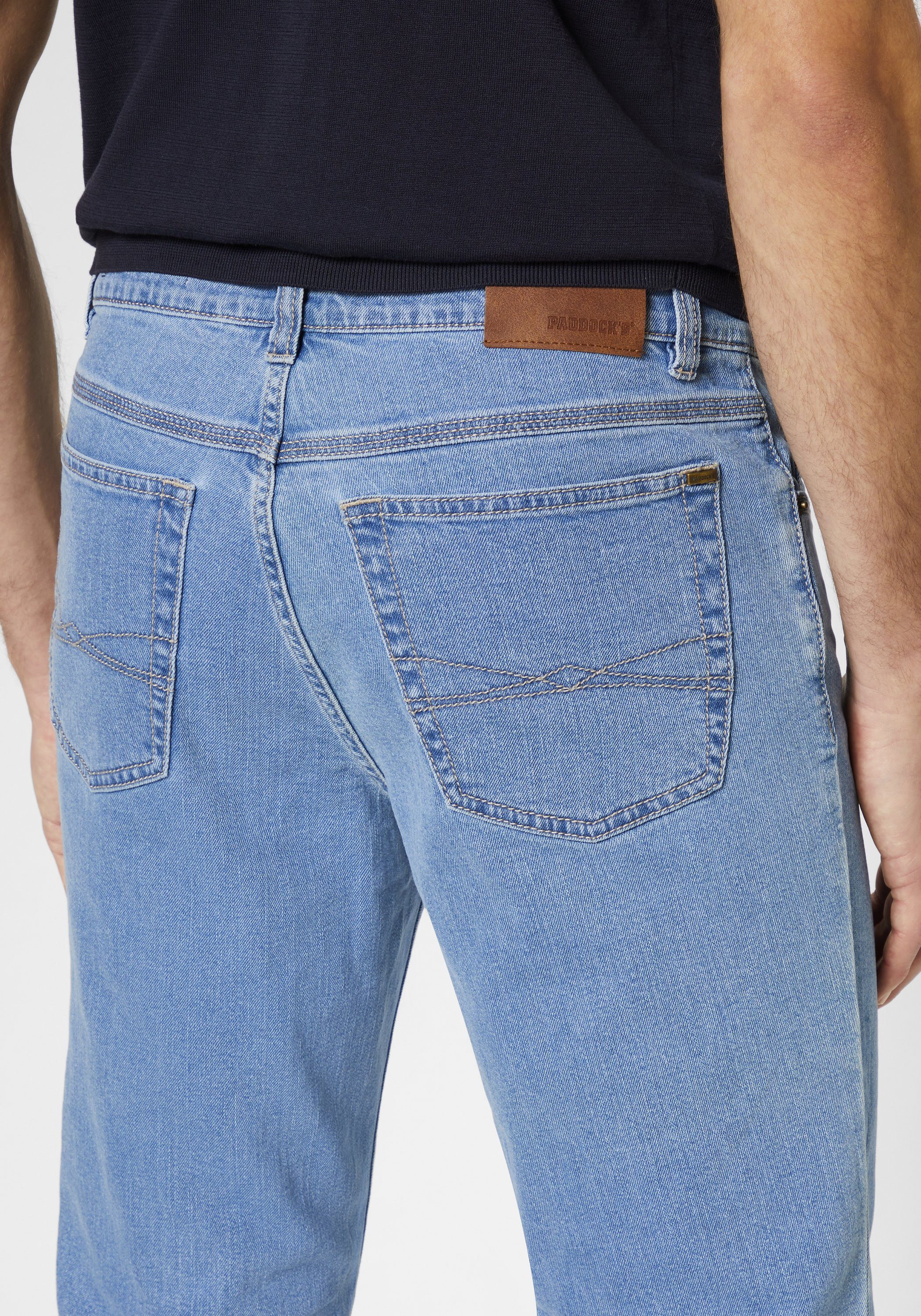 Paddock's blue Slim-fit-Jeans PIPE Slim-Fit Elastische light Jeans PIPE