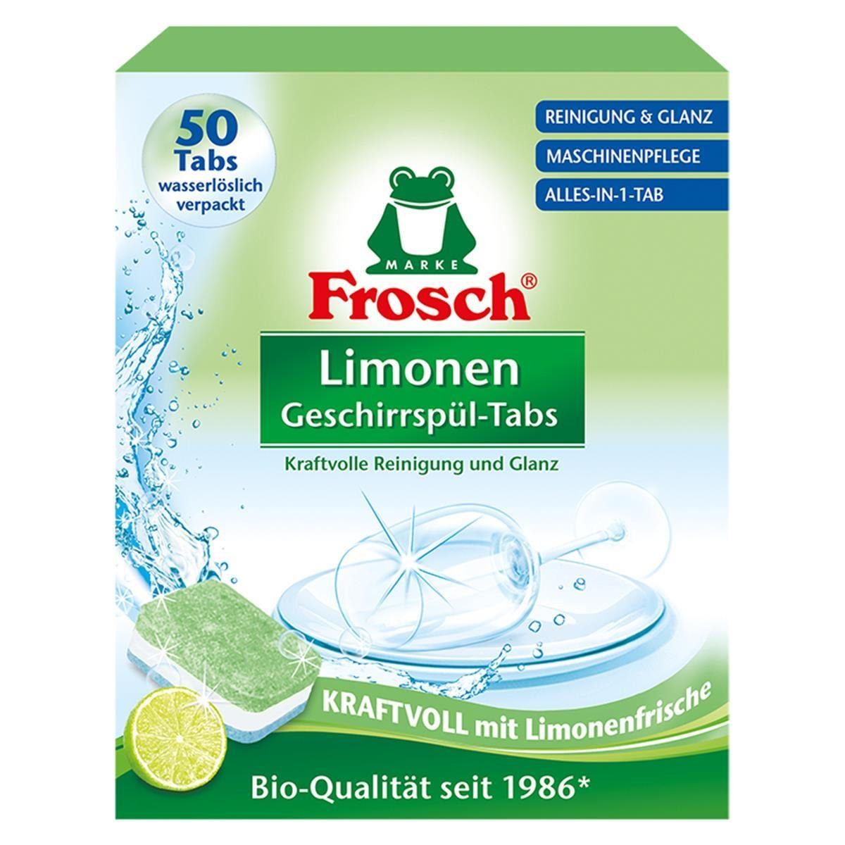 Geschirrspül-Tabs FROSCH 50 Frosch Reinigung Tabs und Glanz - Geschirrspülmittel Limonen