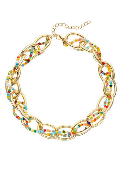LASCANA Gliederkette, Halskette mit farbenfrohen Acrylperlen