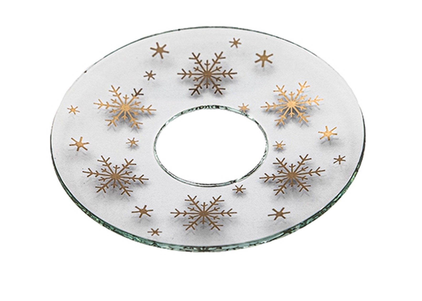 Holfeuer Crystal Design Spitzkerze Glas-Kerzenmanschette "Eiskristalle ...