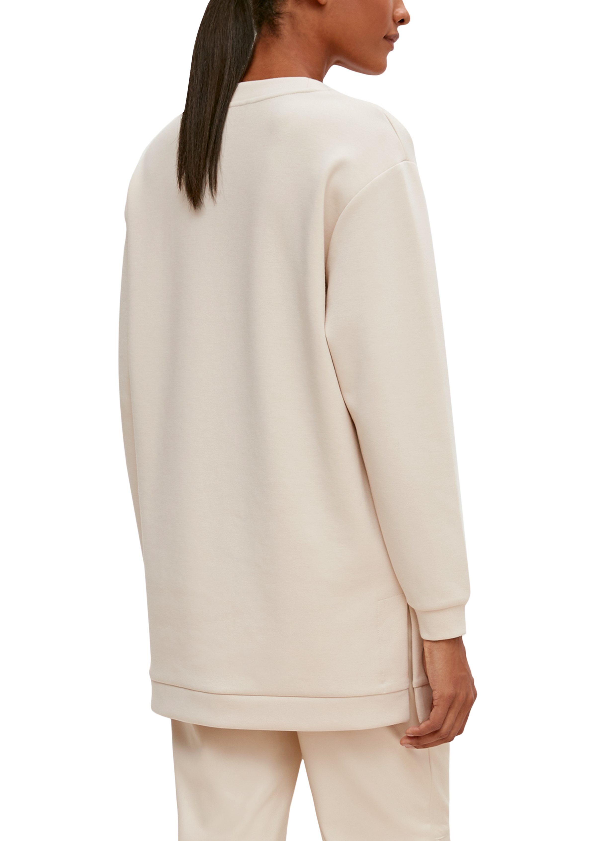 Modalmix Sweatshirt beige Sweatshirt Comma aus
