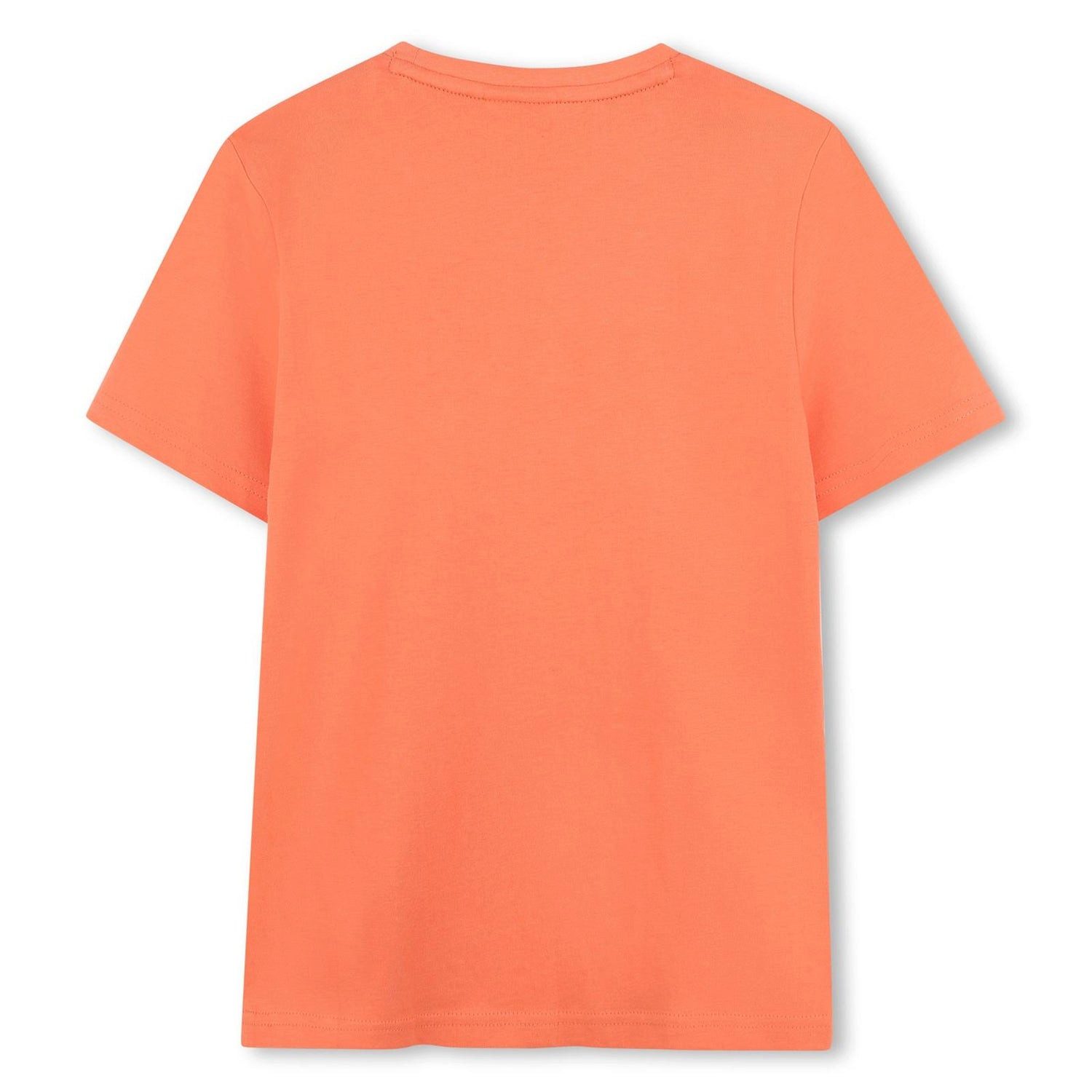 Boss Kidswear T-Shirt BOSS Kids Kurzarm T-Shirt orange mit braunem Logo