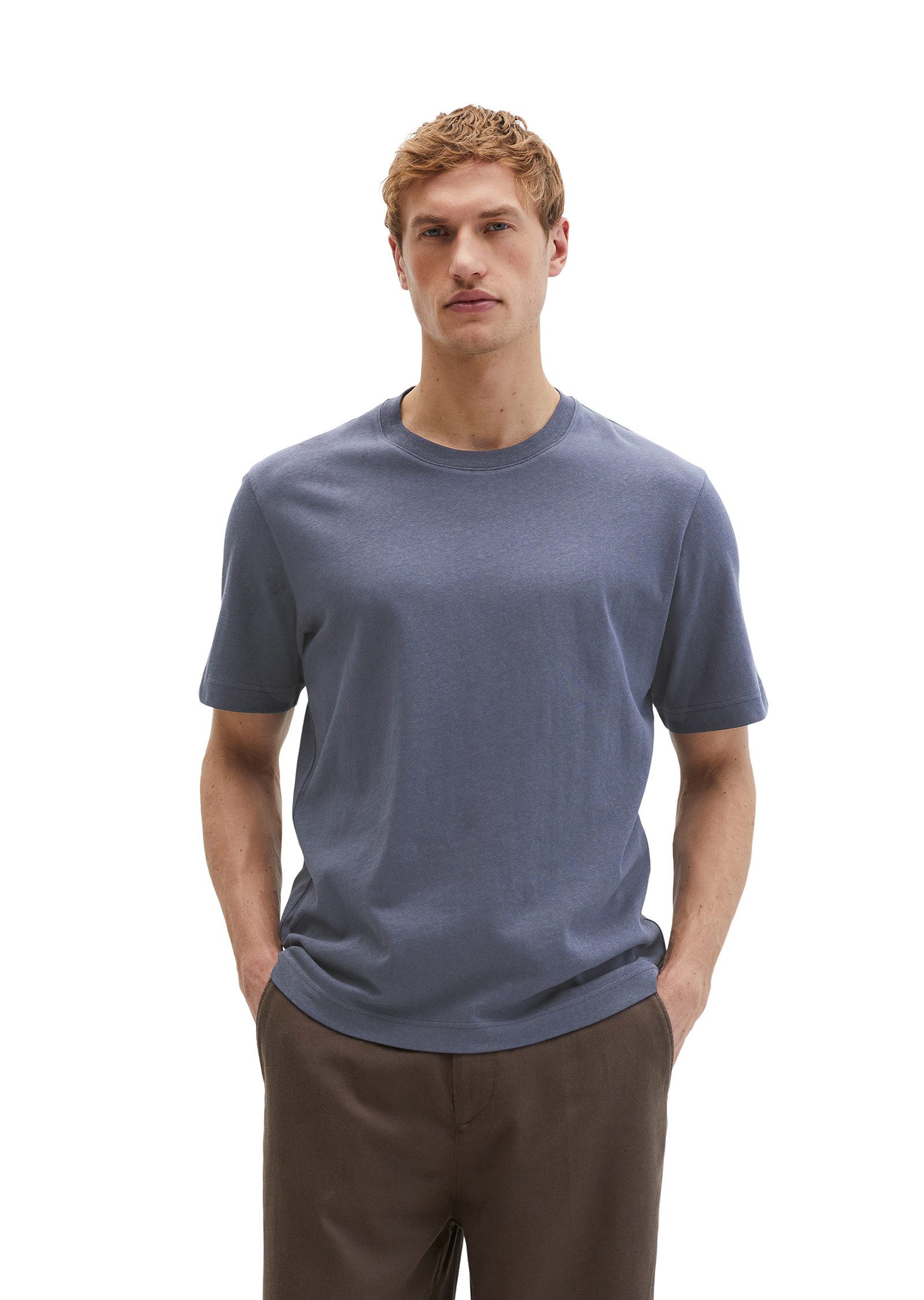 Marc O'Polo T-Shirt aus Baumwoll-Leinen-Mix