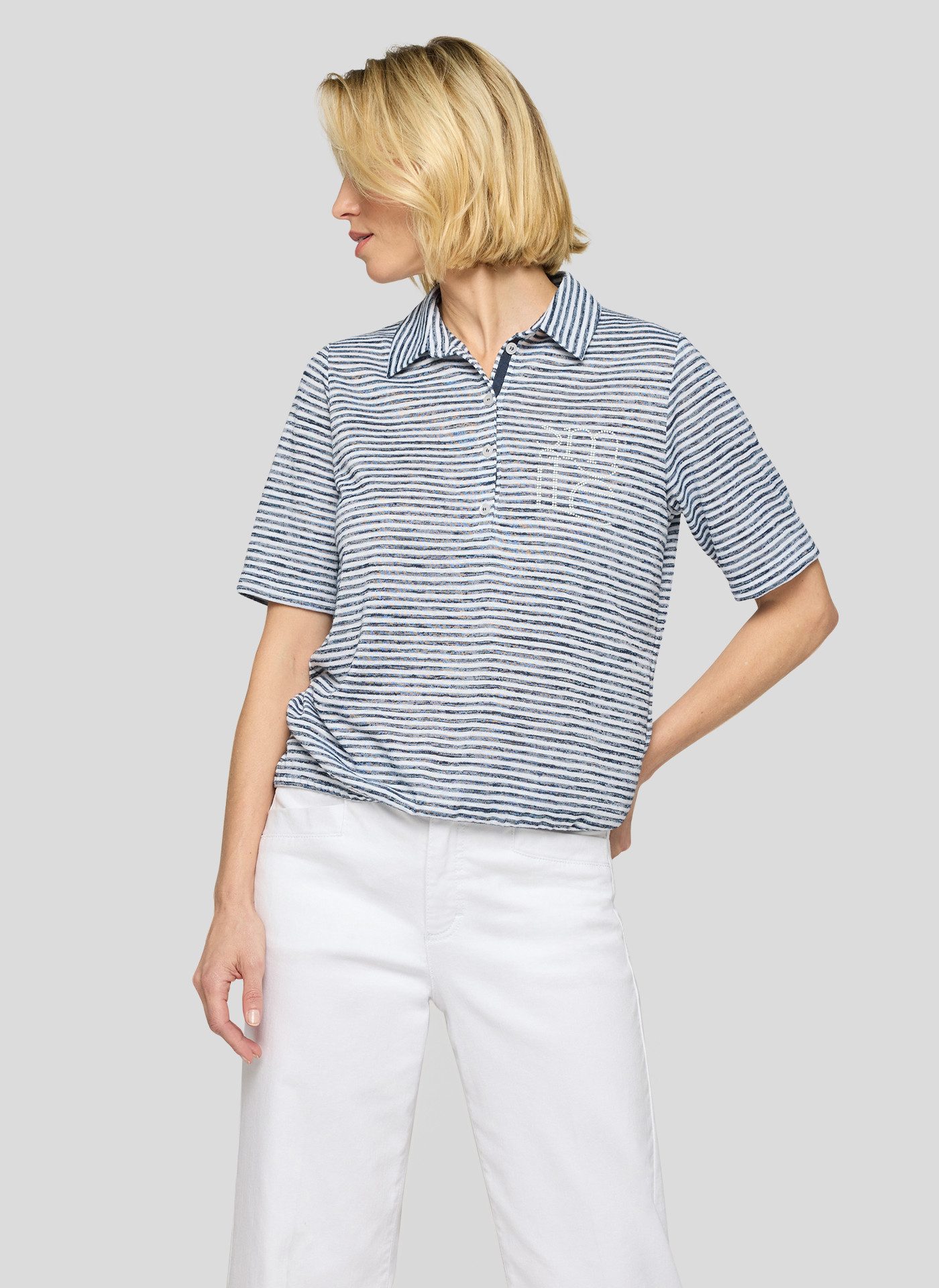 Rabe Poloshirt im Ringel-Look