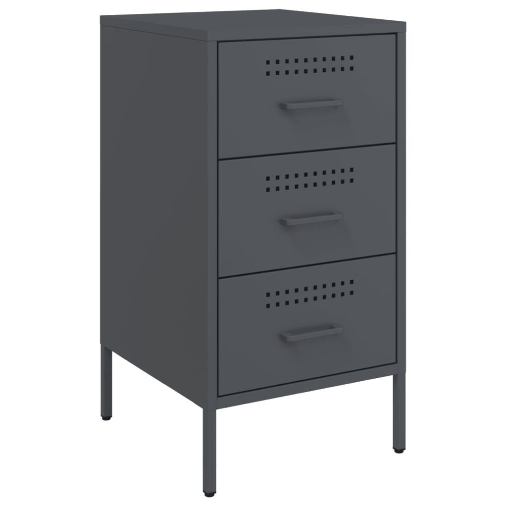 vidaXL Nachttisch Nachttisch Anthrazit 36x39x68 cm günstig online kaufen