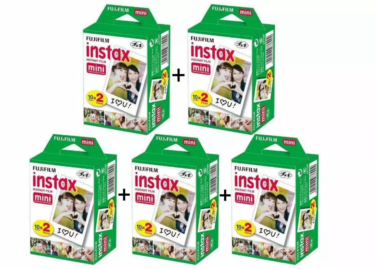 FUJIFILM Sofortbildfilm 5 x Instax Mini Film Doppelpack, 100 (1-St)