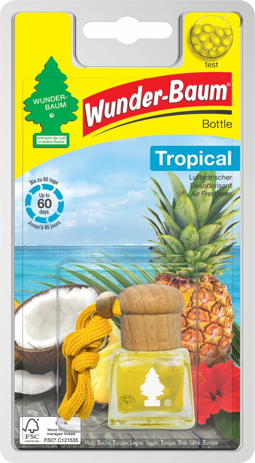 Öl-Parfüm Bottle Duft Flakon Tropical WUNDERBAUM Lufterfrischer 4,5 ml
