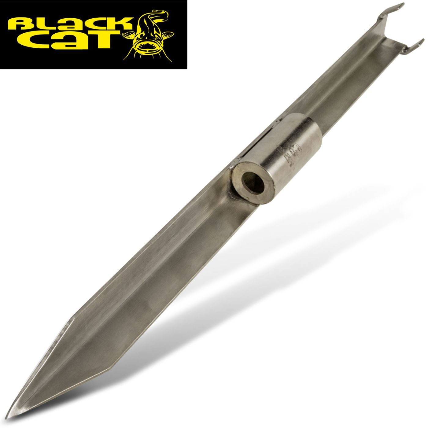 Black Cat Grundrute Black Cat Edelstahl-Rutenhalter 85cm - Wallerrutenhalter