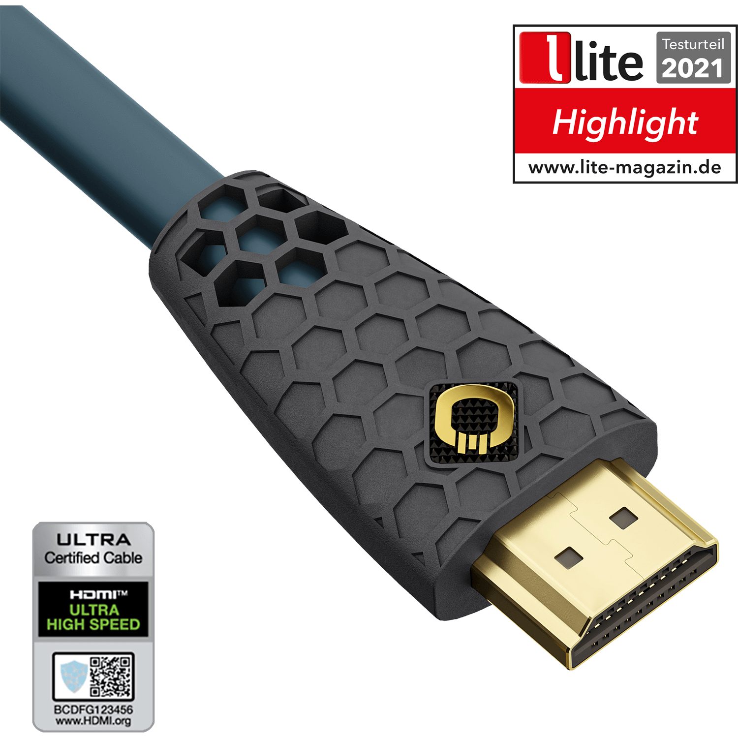 Oehlbach Flex Evolution 8K - Ultra High-Speed HDMI® Kabel HDMI-Kabel, (100 cm), 8K/4K, Patentierter Knickschutz