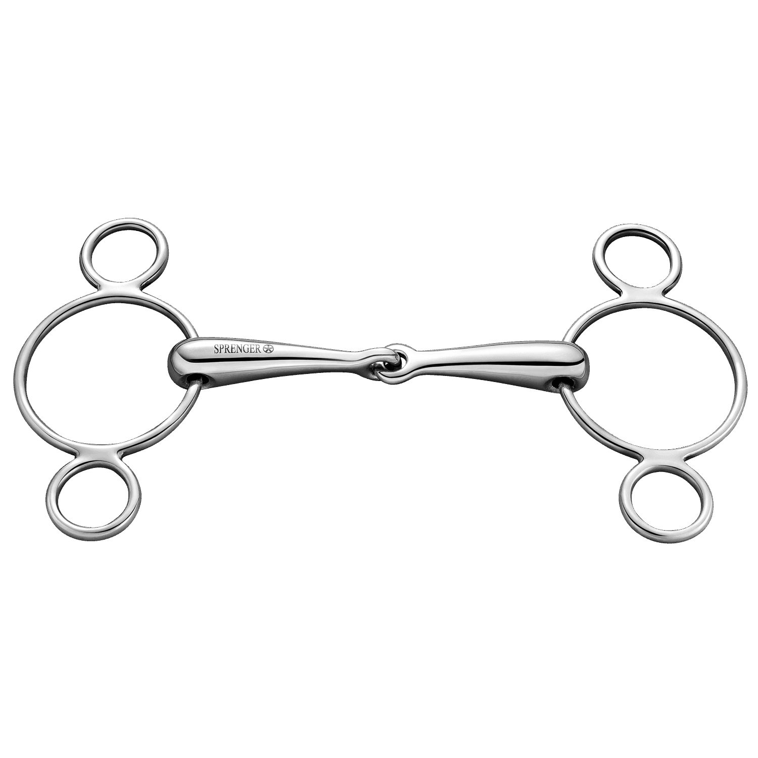 Kandarenzaum 3-Ring Gebiss, einfach gebrochen 18 mm Springkandare Wien - Edelstahl