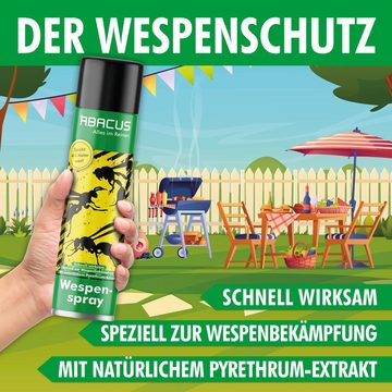 ABACUS Wespenspray Wespenspray, Wespenmittel, Anti Wespen Spray, Wespen-Ex, Wespenschutz, 6000 ml, Produkt wirkt bereits nach wenigen Sekunden, Power Düse ermöglich eine sichere Distanz von bis zu 5 Meter, Nicht schädlich für Warmblüter