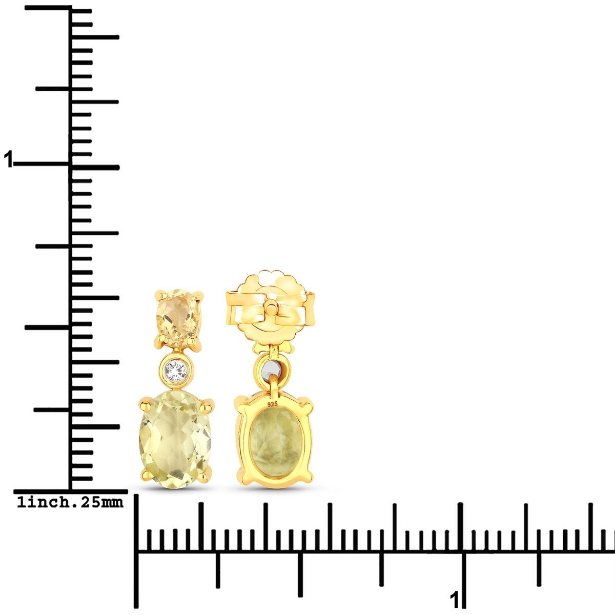 gelbgold, Silber Sterling aus Ohrhänger Paar Rafaela Donata