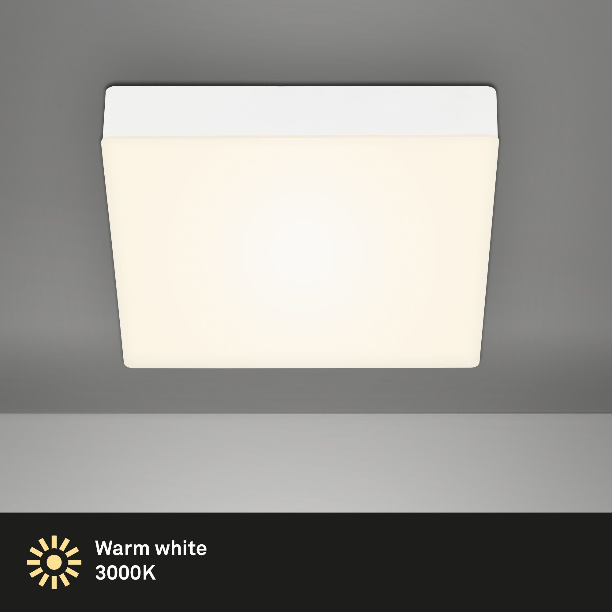 Briloner Leuchten Deckenleuchte LED Deckenleuchte Sternhimmeleffekt Wohnzimmerlampe Aufbauleuchte, Warmweiß, 3000K, 4000K, Wohnzimmer, Schlafzimmer