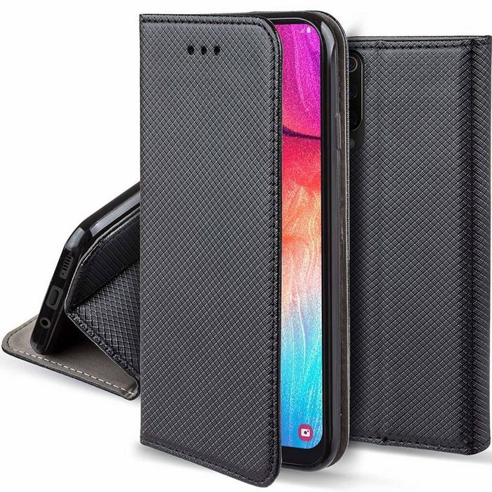 cofi1453 Handyhülle Buch Tasche für Motorola Moto Edge 30 Schwarz 6 5 Zoll Kunstleder Schutzhülle Handy Wallet Case Cover mit Kartenfächern