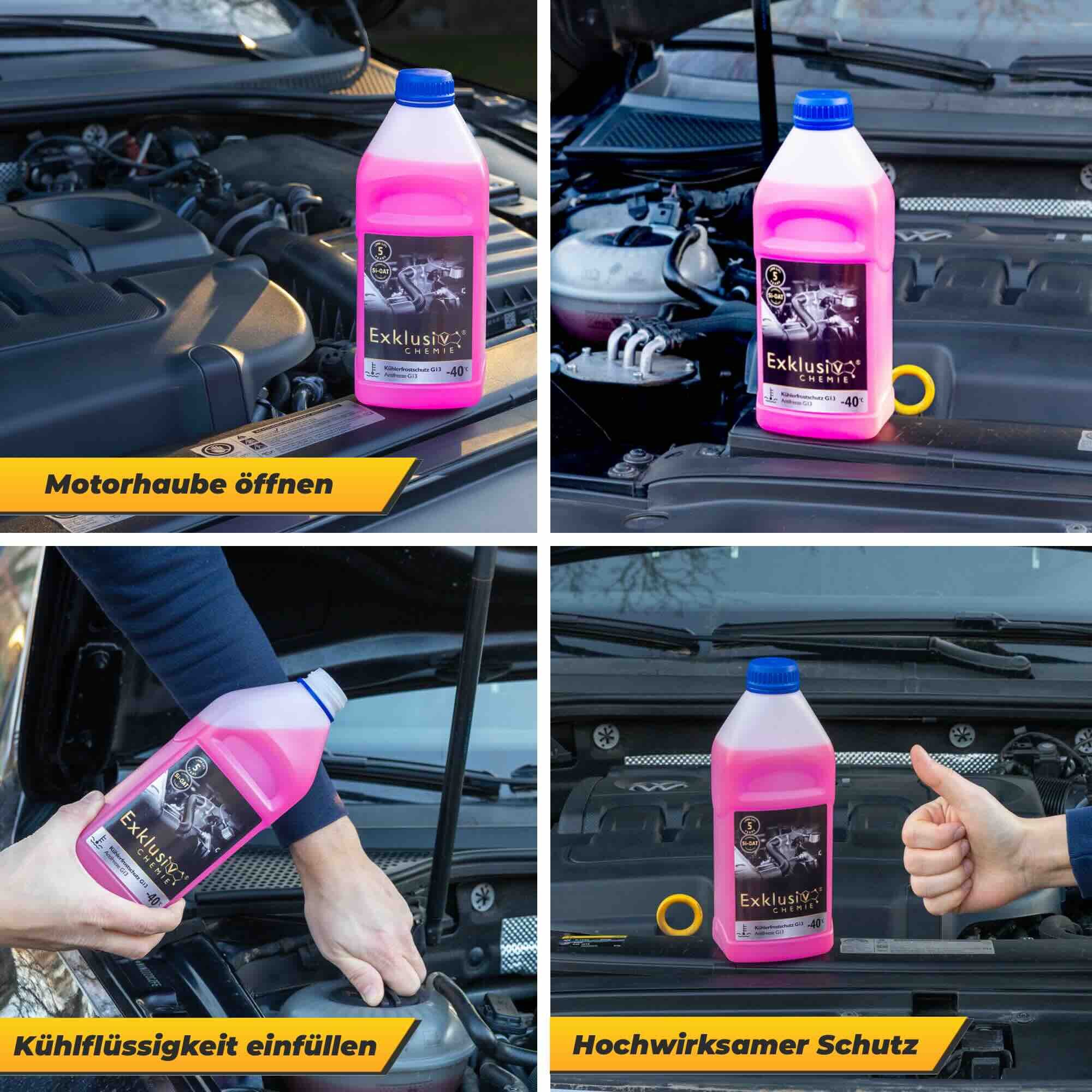 Exklusiv Chemie GmbH Kühlerfrostschutz G13 Kühlerfrostschutz 1 Liter, 1 l, Gebrauchsfertig