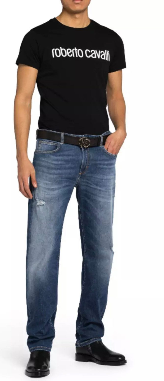 roberto cavalli T-Shirt Signature Logo Slim Fit Shirt Haupt- und exklusivste Linie der Marke